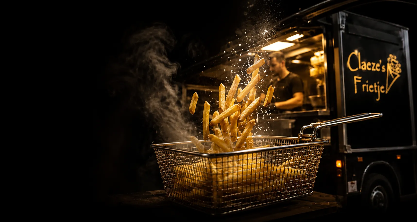 De website van Claeze's Frietje, gebouwd door VOF Goldschmitz